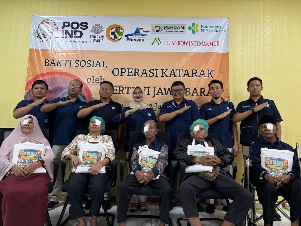 PosIND Dukung Pertiwi Jabar Gelar Bakti Sosial Operasi Katarak untuk 200 Orang di RS Cililin
