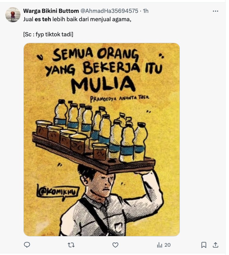 Kumpulan Meme Es Teh Berisi Sindiran untuk Gus Miftah di Medsos