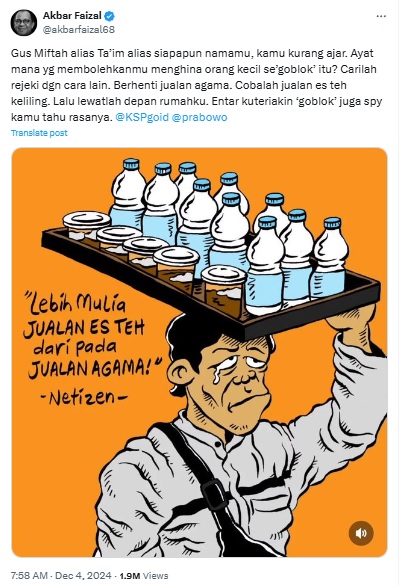 Kumpulan Meme Es Teh Berisi Sindiran untuk Gus Miftah di Medsos