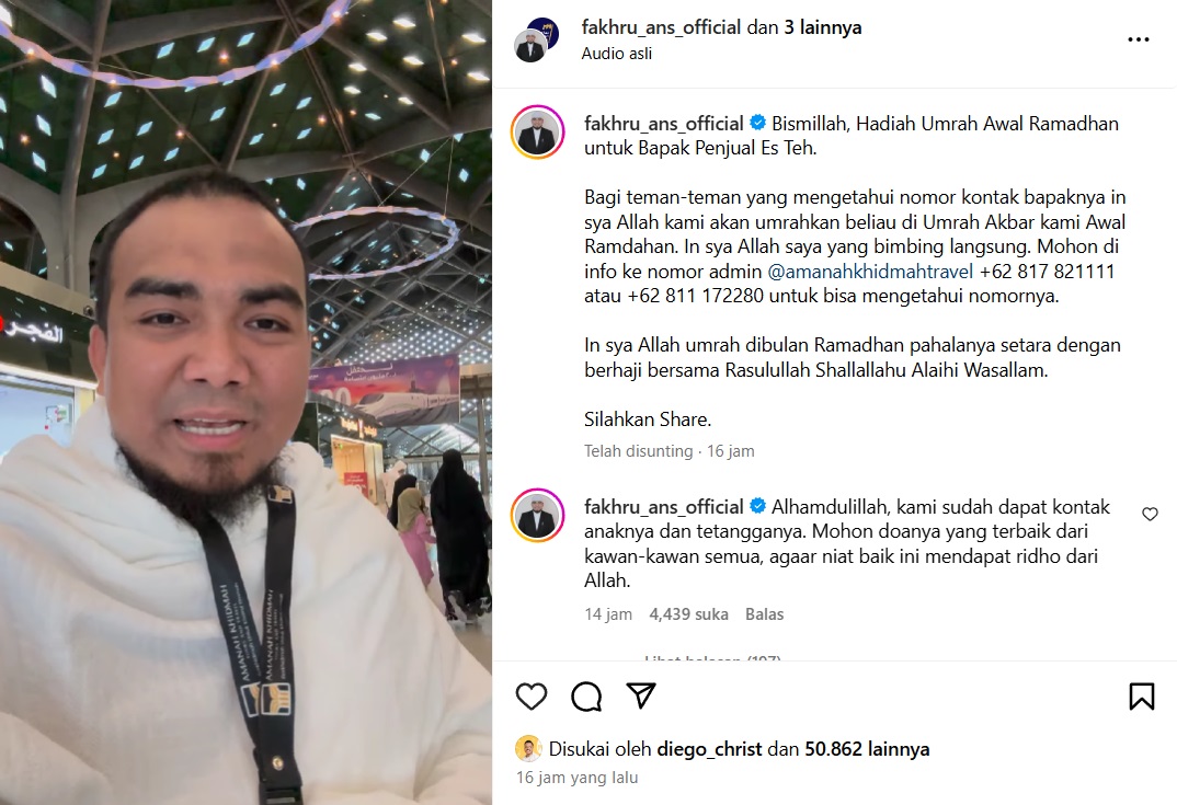 Penjual Es Teh yang Dihina Gus Miftah Akan Diberangkatkan Umroh Awal Ramadan