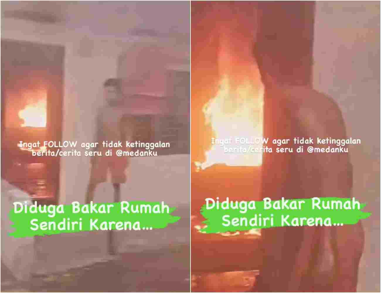 Viral! Pria Bakar Rumah Sendiri Gegara Kecanduan Narkoba