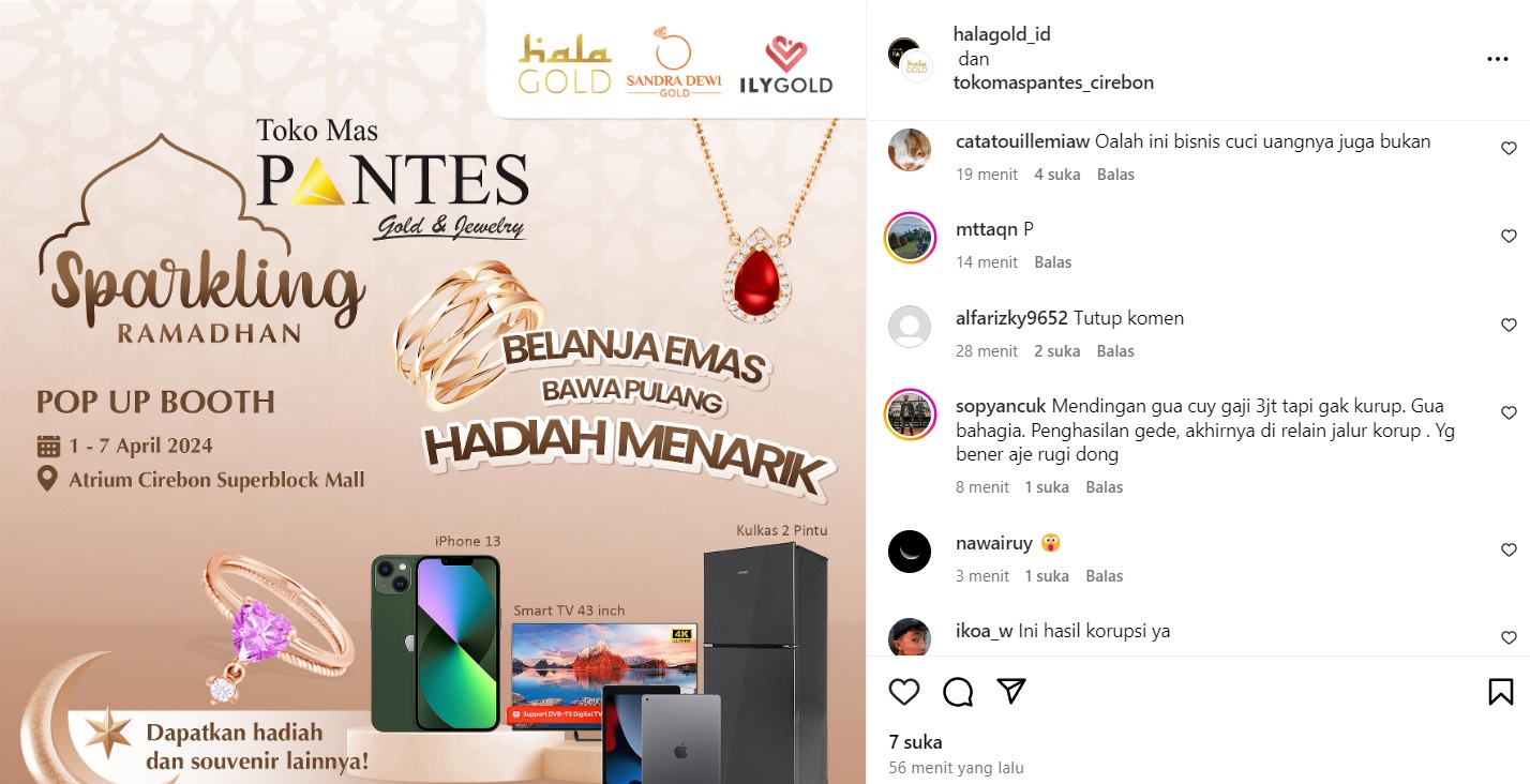 Kolom Komentar Instagram Sandra Dewi Mati usai Suami Jadi Tersangka Korupsi, Netizen Serbu Akun Bisnis