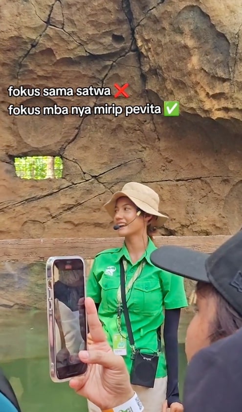 Viral! Netizen Sebut Petugas Kebun Bintang Ini Mirip Banget Pevita Pearce