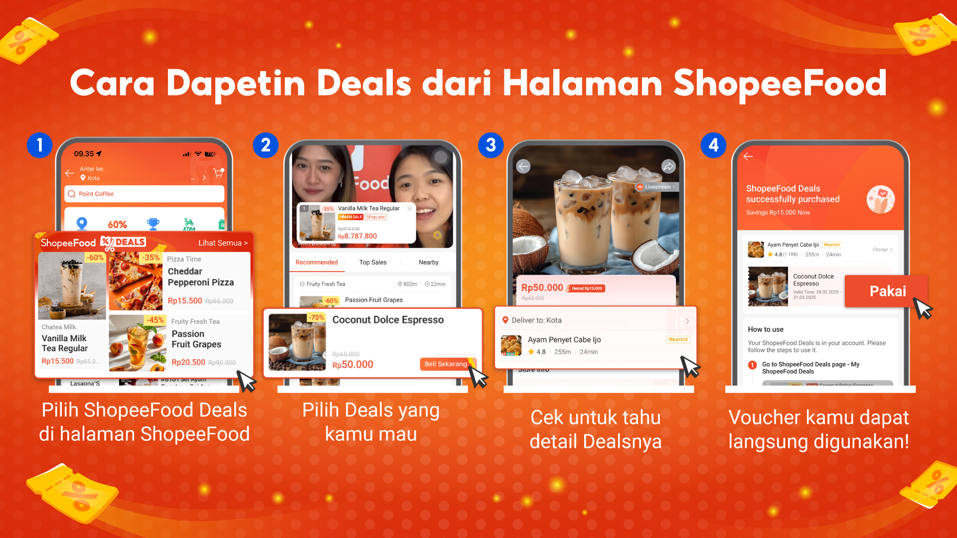 ShopeeFood Deals Hadir Bulan Ini dengan Pilihan Merchant Lebih Beragam: Burger King RP1, Plus Diskon Spesial Menu Kopi hingga Sushi!