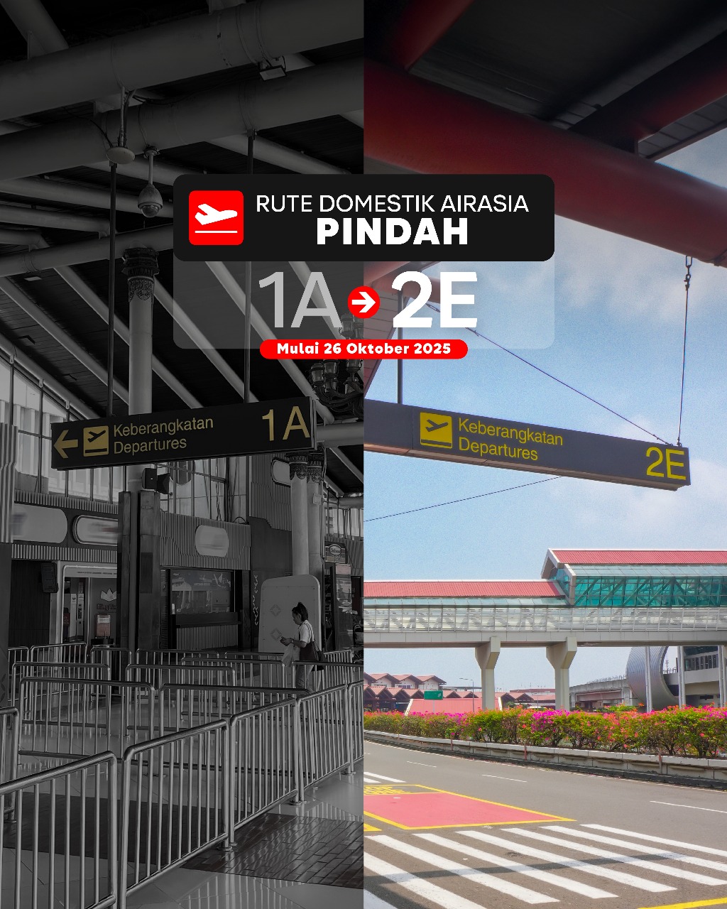 Catat! Penerbangan Domestik Indonesia AirAsia Pindah ke Terminal 2E Bandara Soetta