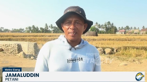 Petani asal Bulukumba, Jamaluddin, menyampaikan apresiasi dan harapannya agar pasokan air ke lahan pertanian di bagian hilir menjadi lancar usai pemulihan irigasi rampung_ (dok_ Metro TV)