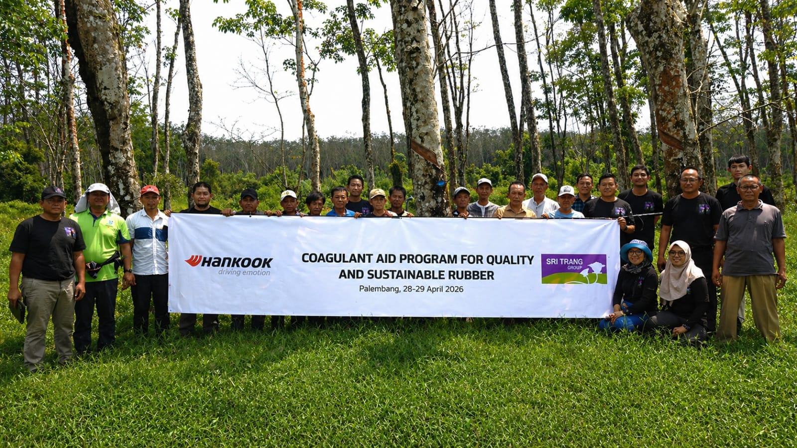 Perkuat Rantai Pasok, Hankook Salurkan Bantuan ke Petani Karet di Sumatera Selatan