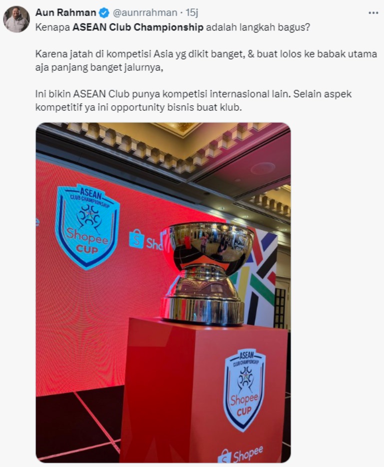 Begini Antusiasme Masyarakat Sambut Shopee Cup ASEAN Club Championship 2024/2025