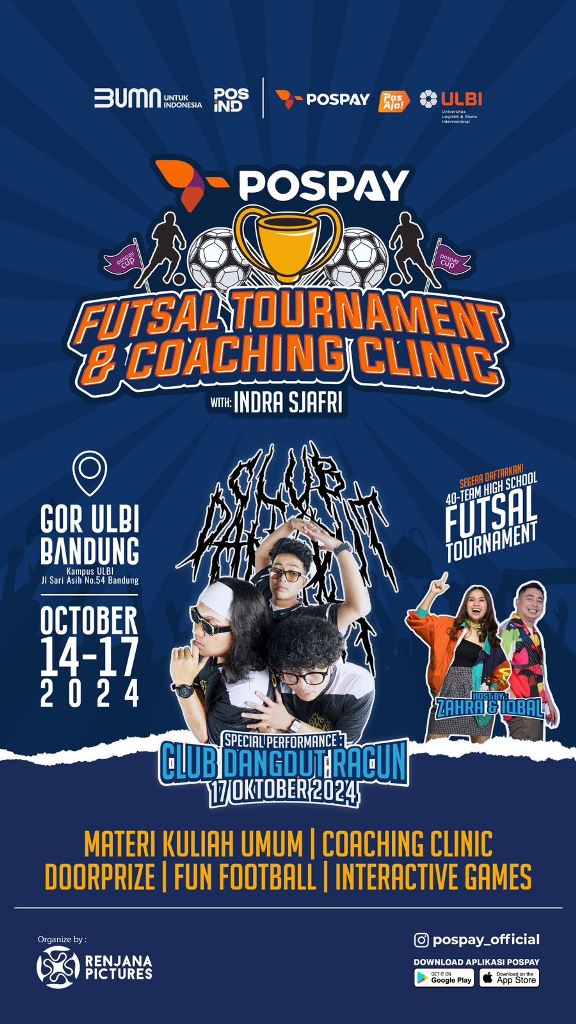 Hadirkan Indra Sjafri, PosIND Gelar Turnamen Futsal Pospay Cup & <i>Coaching Clinic</i>