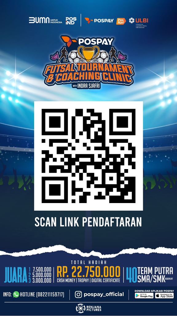 Hadirkan Indra Sjafri, PosIND Gelar Turnamen Futsal Pospay Cup & <i>Coaching Clinic</i>