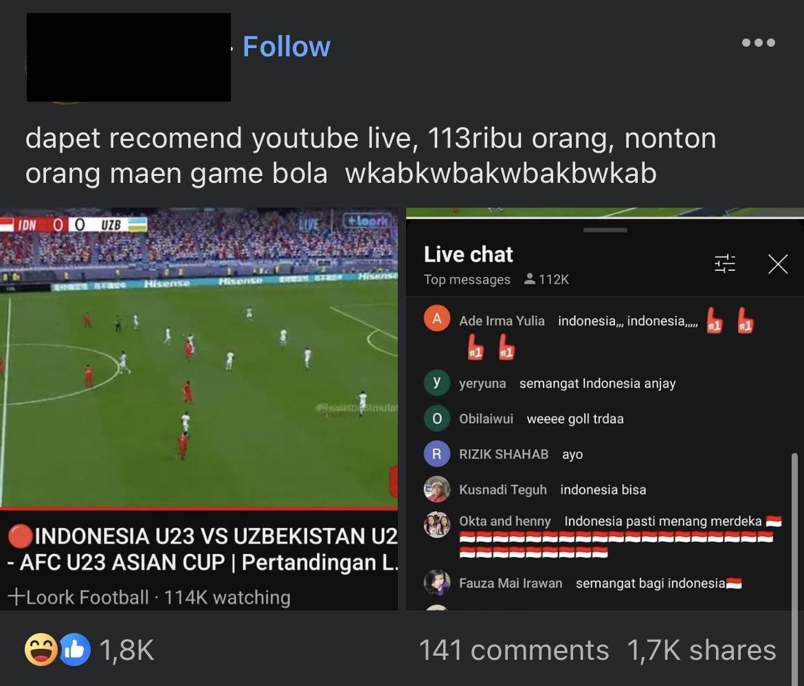 Duh! Ratusan Ribu Netizen Kegocek Live Streaming Timnas Indonesia vs Uzbekistan di YouTube, Ternyata Game