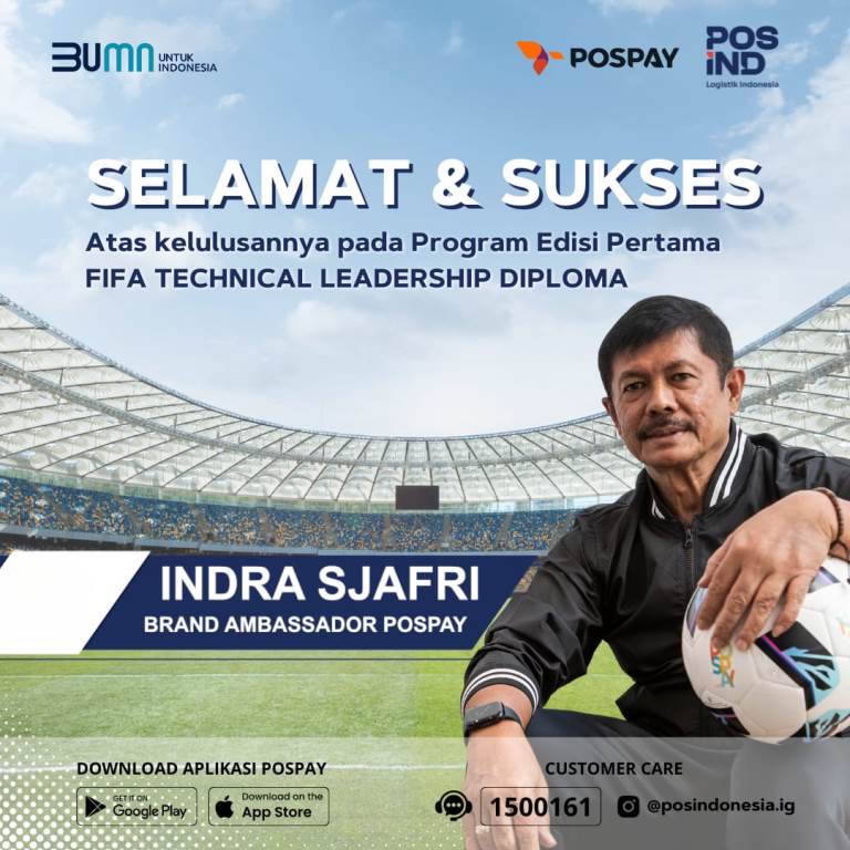 Keren! <i>Brand Ambassador</i> Pos Indonesia Indra Sjafri Lulus Program Bergengsi FIFA