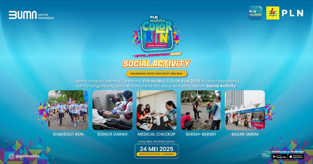 PLN Mobile Color Run 2025, Usung Semangat Hidup Sehat dan Gaya Hidup Ramah Lingkungan