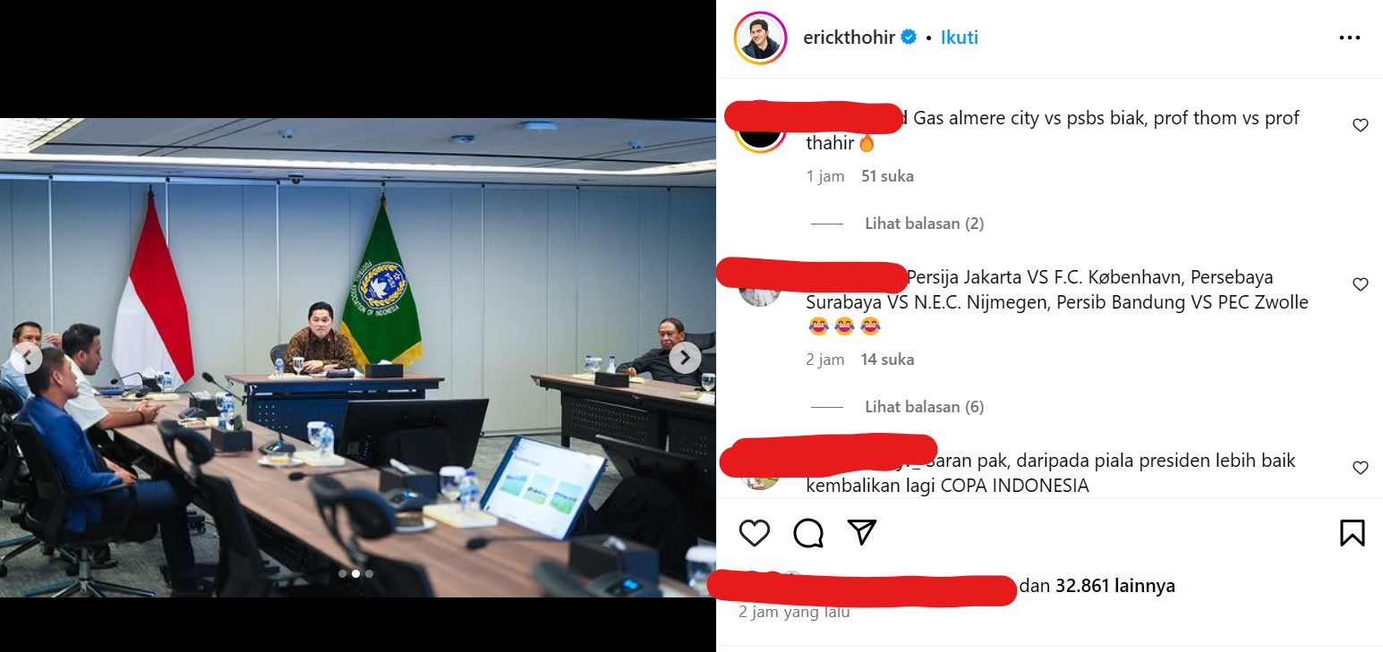 Ketum PSSI Erick Thohir <i>Spill</i> Konsep Baru Piala Presiden 2025, Undang Klub Luar yang Dibela Pemain Timnas