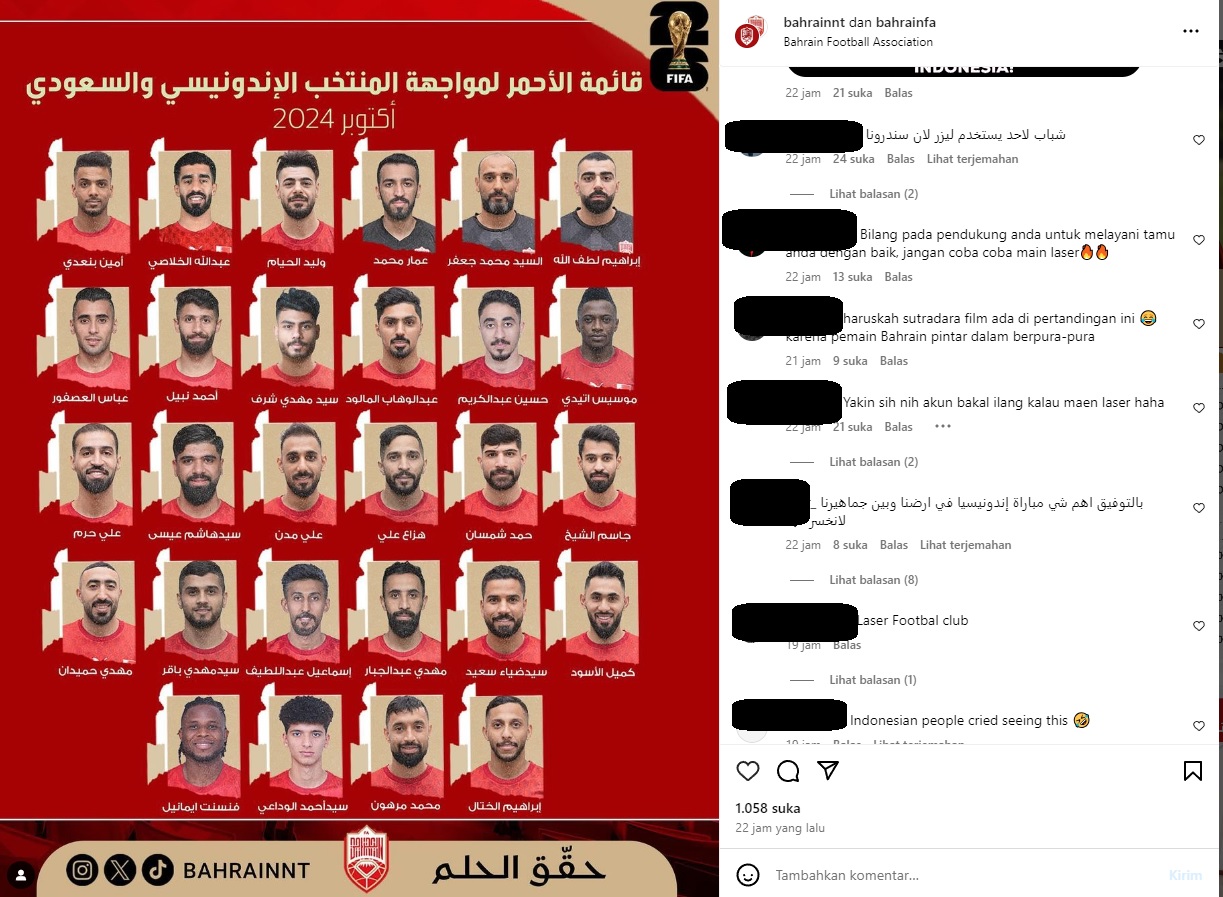 Jelang Bahrain vs Indonesia, Netizen Wanti-Wanti Sinar Laser Suporter Tuan Rumah