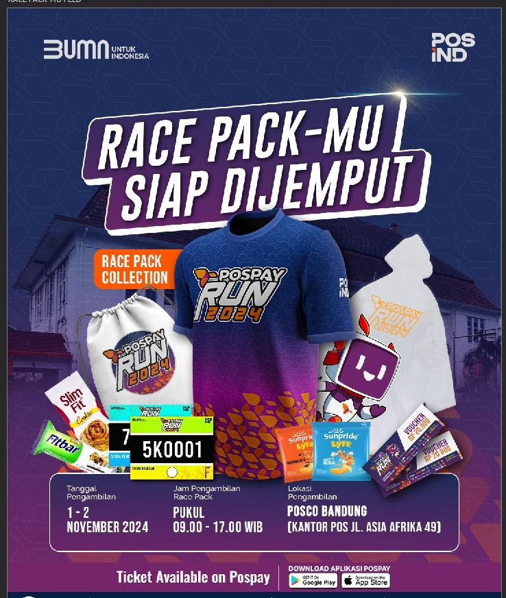 Pospay Run 2024 Digelar 3 November, Ayo Beli Tiketnya di Pospay!