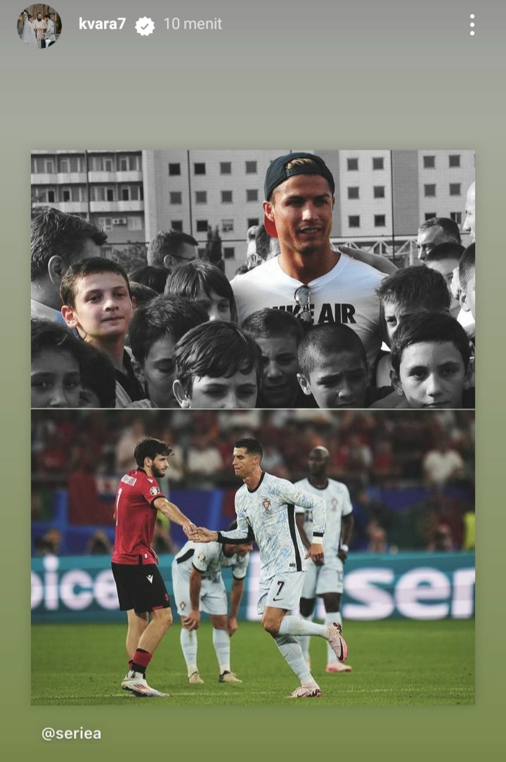 Cerita Kvaratskhelia Sukses Kalahkan Cristiano Ronaldo Sang Idola