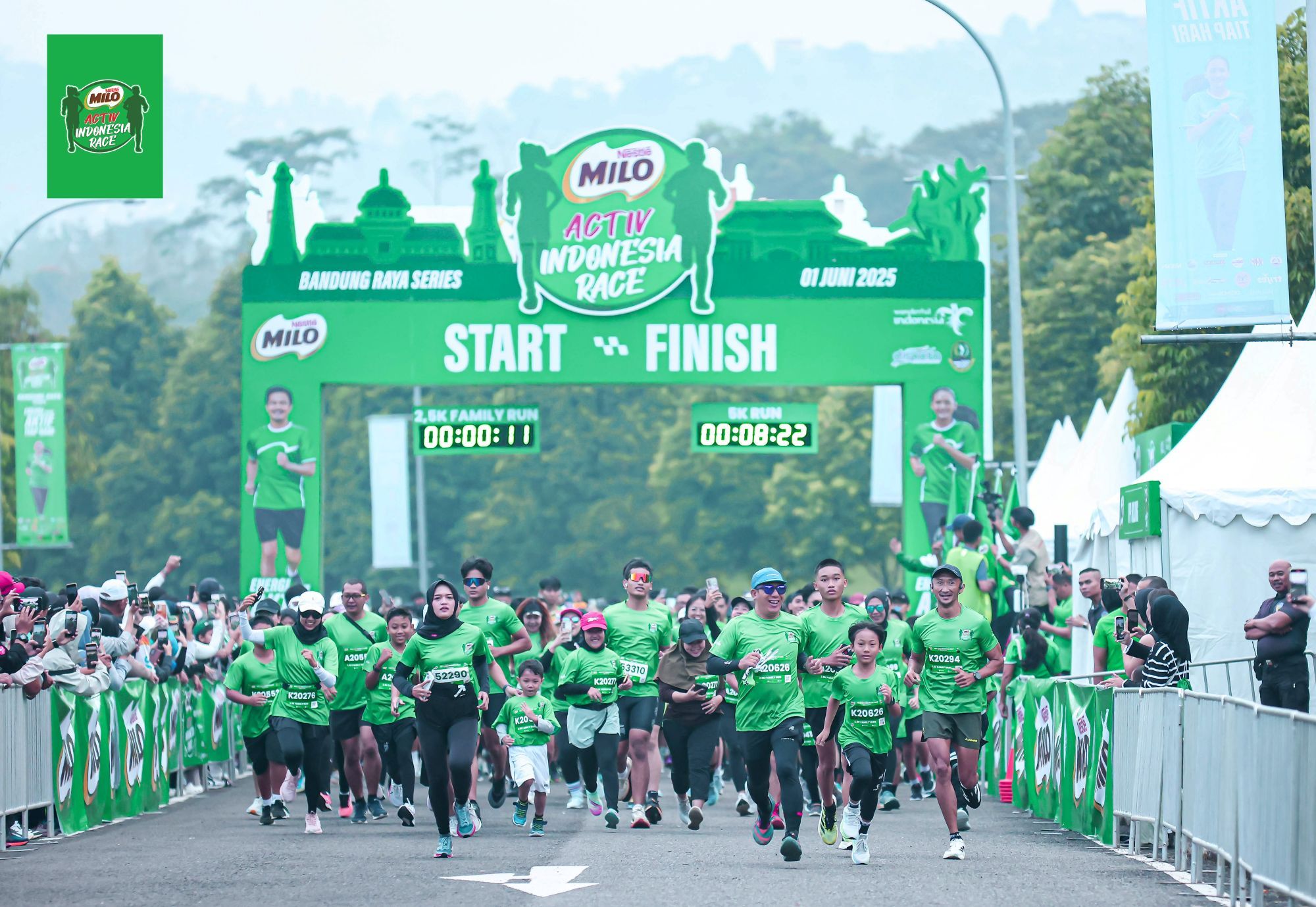 Ribuan Peserta Ramaikan Lomba Lari Road to MILO ACTIV Indonesia Race 2025 Bandung Raya Series
