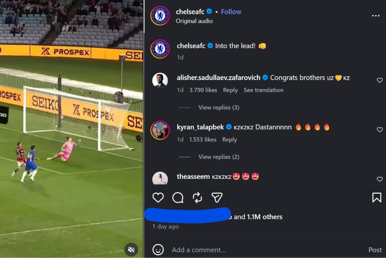 Youngster Chelsea Dastan Satpaev Viral, Cuplikan Golnya di IG Langsung Tembus 1 Juta Likes