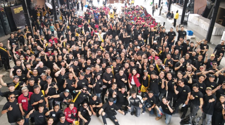 Kumpulkan 500 Bikers dari Berbagai Kalangan, Yellowcorn Cetak Rekor Ini
