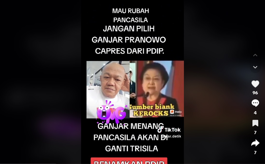 [Cek Fakta] Megawati Mau Ubah Pancasila Jadi Trisila Jika Ganjar Menang? Ini Faktanya