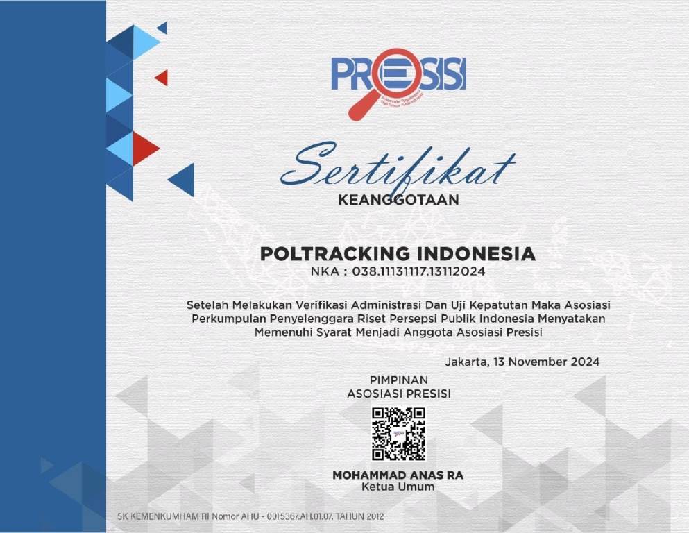 Poltracking Indonesia Resmi Gabung Asosiasi Presisi