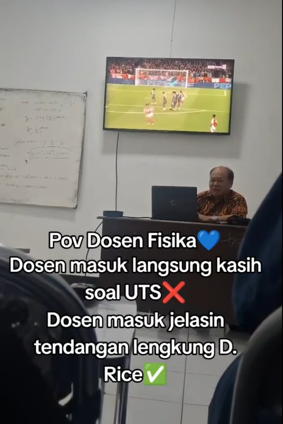 Bahas Teori Fisika, Dosen Ini Jadikan Gol Tendangan Rice ke Gawang Madrid Sebagai Contoh
