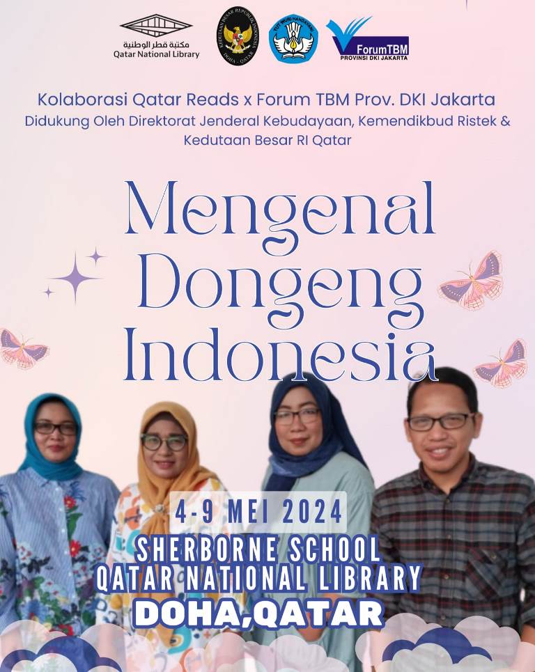 4 Pegiat Literasi TBM Jakarta Unjuk Gigi di Qatar National Library
