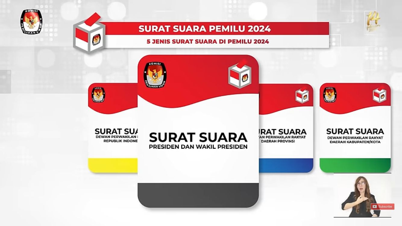 Jelang Pencoblosan, Yuk Kenali 5 Surat Suara Pemilu 2024