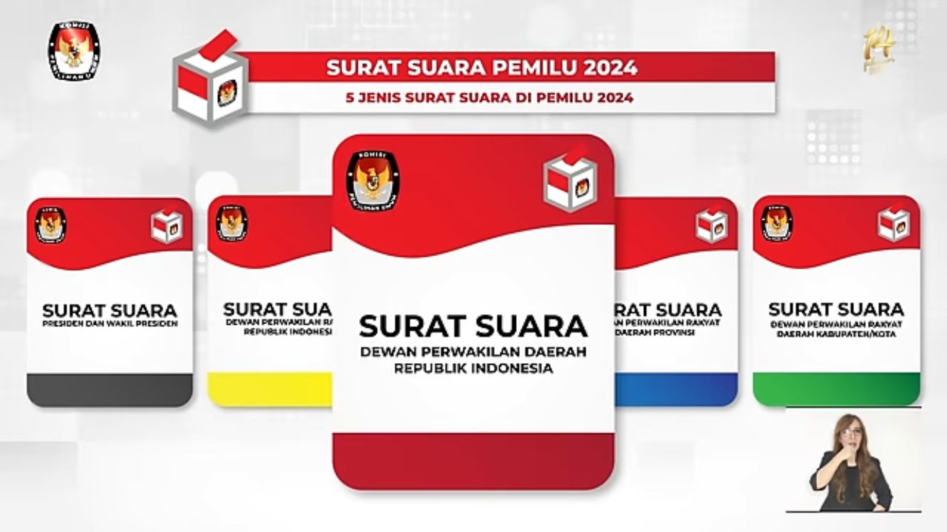 Jelang Pencoblosan, Yuk Kenali 5 Surat Suara Pemilu 2024