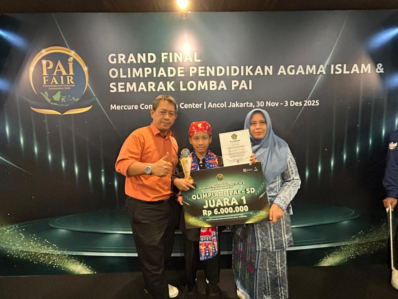 Hebat! Siswa SDIT Nurul Hikmah Sabet Juara 1 Olimpiade PAI 2025 Kemenag