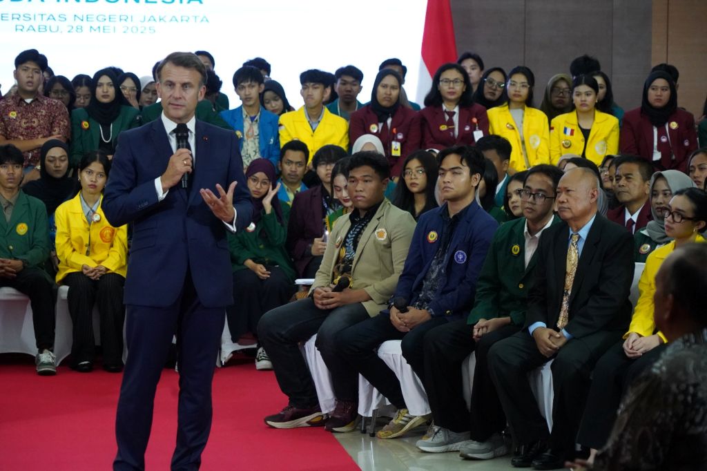 Macron di UNJ, dari Israel-Palestina, Francophonie, hingga Hubungan Prancis-Indonesia