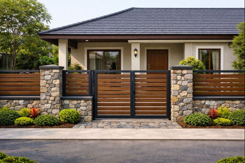 Pagar Batu Alam Jadi Favorit, Ini Model yang Paling Diminati