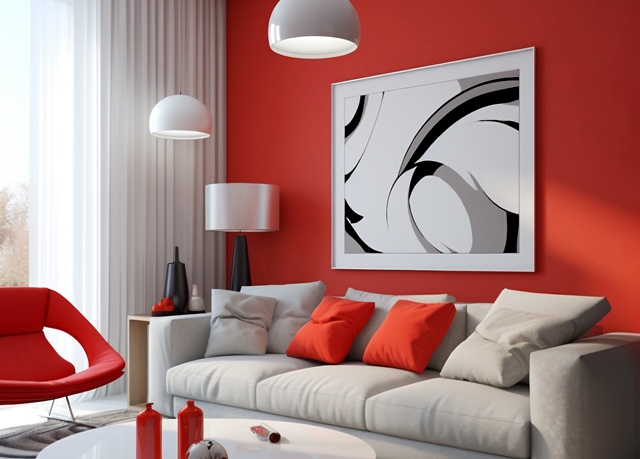 Inspirasi Warna Merah Putih untuk Interior