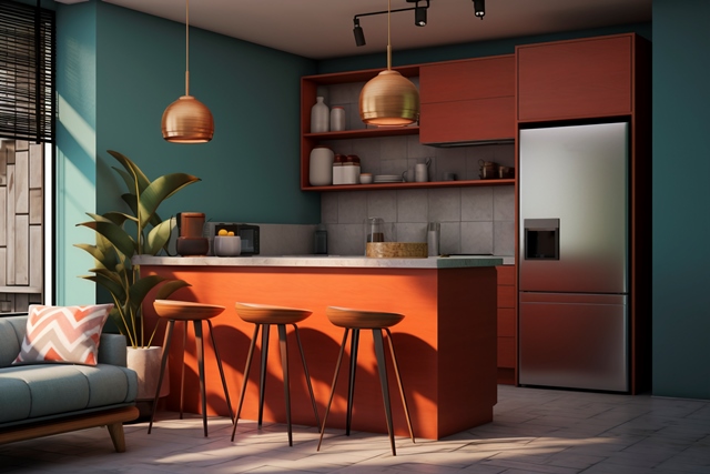 Contoh Desain Dapur dengan Mini Bar