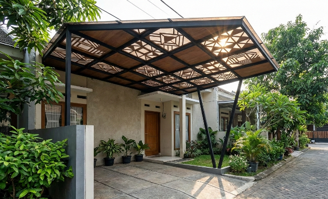 7 Motif Kanopi Baja Ringan untuk Rumah, Fungsional dan Estetik