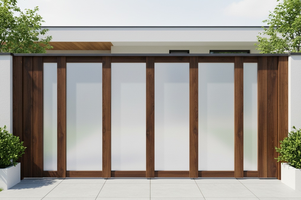 Inspirasi Pagar Kayu Kombinasi Polikarbonat untuk Rumah Modern