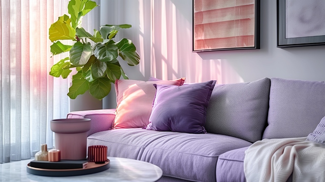 Penyuka Warna Ungu Merapat, Ini 7 Inspirasi Ruang Tamu biar <i>Gak</i> Bosen
