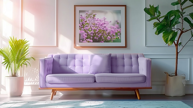 Penyuka Warna Ungu Merapat, Ini 7 Inspirasi Ruang Tamu biar <i>Gak</i> Bosen