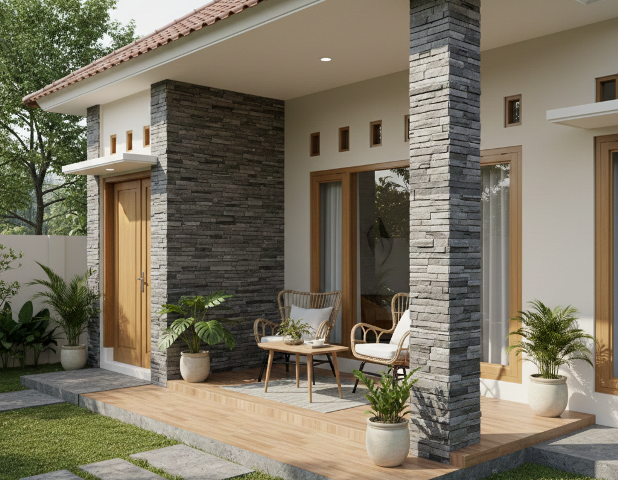 Teras Rumah Terlihat Mewah? Ini 5 Batu Alam Favorit