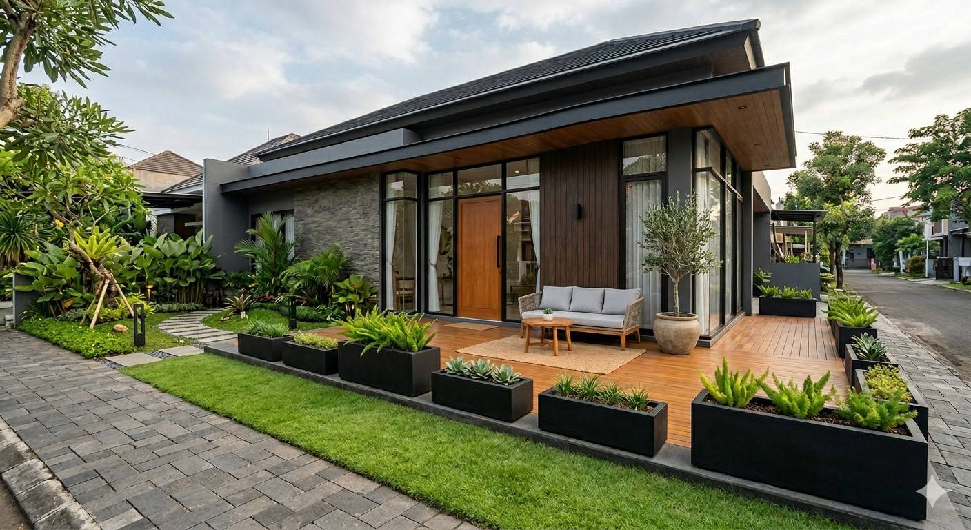 5 Desain Rumah Tanpa Pagar yang Estetis dan Tetap Aman