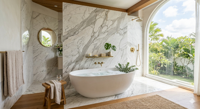 5 Inspirasi Desain Bathtub Kamar Mandi agar Terlihat Lebih Estetis