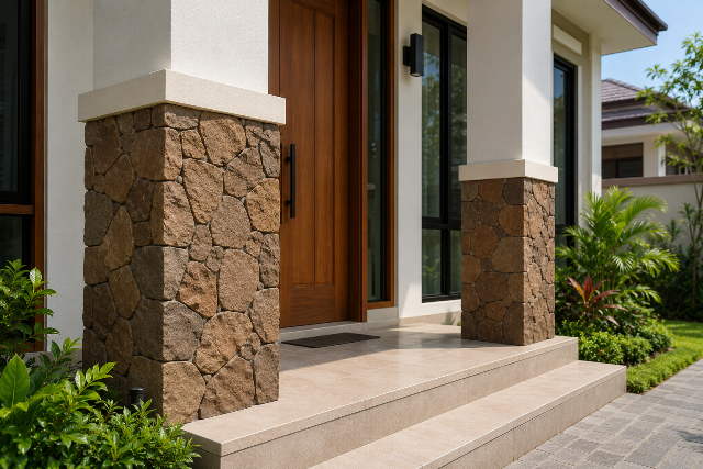 Inspirasi Warna Batu Alam untuk Teras Rumah agar Tampak Estetik