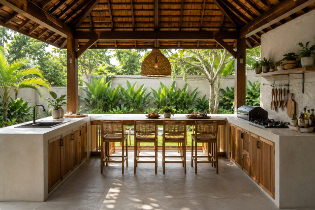 Desain Dapur Belakang Rumah Favorit, Nyaman untuk Memasak