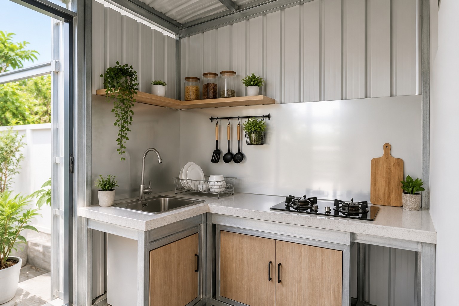 5 Inspirasi Model Dapur Kecil Baja Ringan, Estetik dan Mudah Dibersihkan