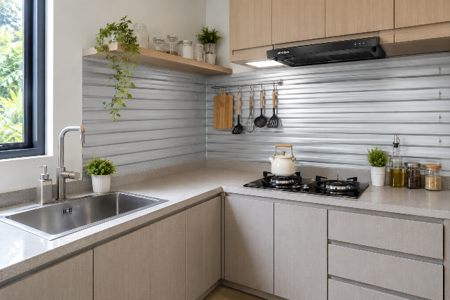 5 Inspirasi Desain Dapur Kecil dengan Baja Ringan yang Kokoh