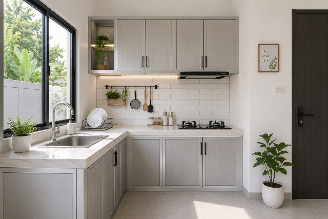 5 Inspirasi Desain Dapur Kecil dengan Baja Ringan yang Kokoh