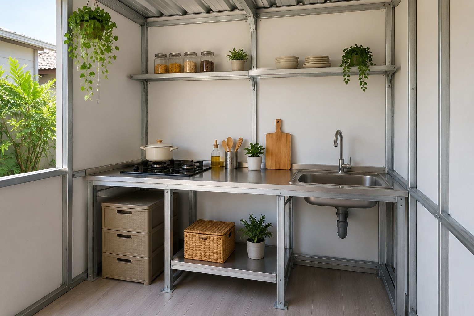 5 Inspirasi Model Dapur Kecil Baja Ringan, Estetik dan Mudah Dibersihkan