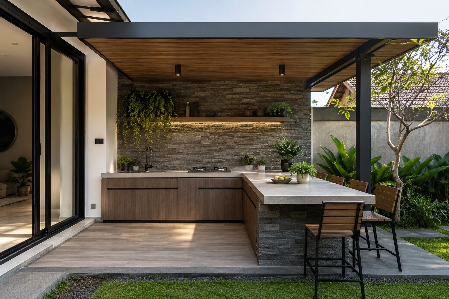 5 Inspirasi Desain Dapur Terbuka Minimalis Belakang Rumah yang Nyaman