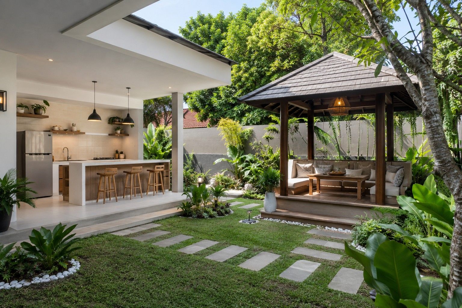 5 Inspirasi Desain Dapur Terbuka Minimalis Belakang Rumah yang Nyaman